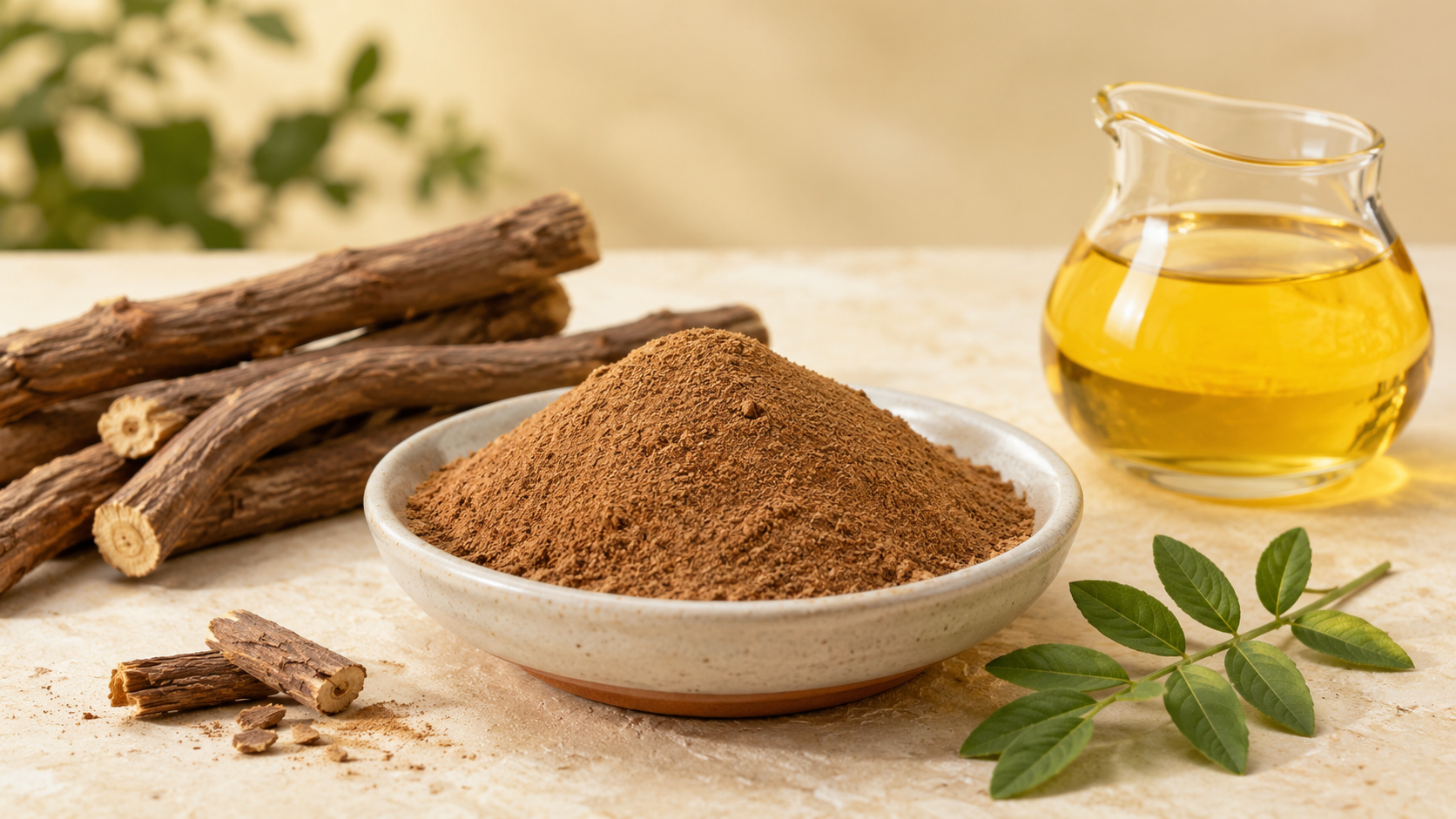 Licorice antioxidant powder with edible oil application