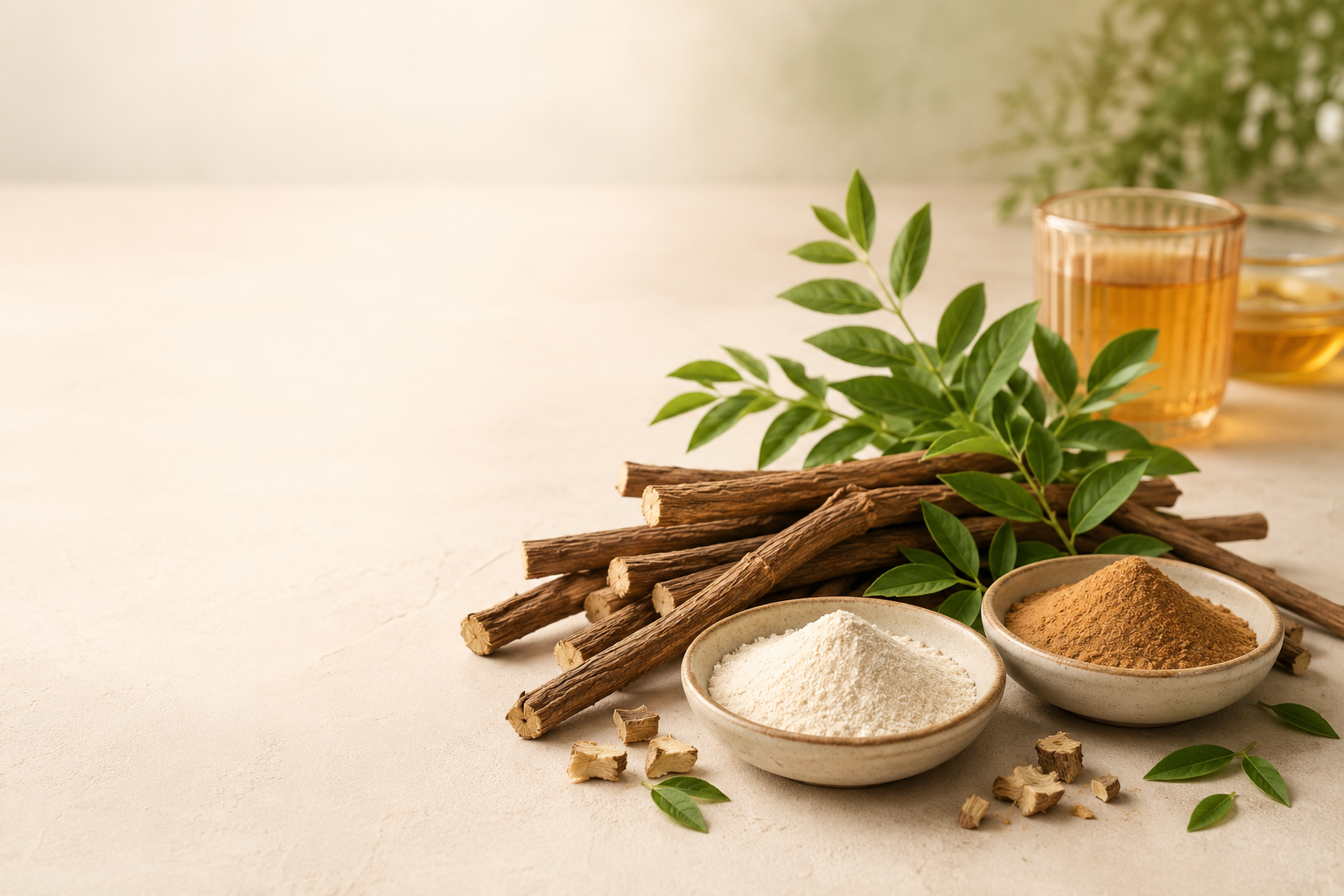 Licorice roots and standardized ingredient powders